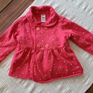 Carter's Pink Polka Dot Jacket - 9-12 Month